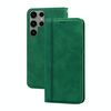 Per Samsung Galaxy S23 Ultra 5G Custodia per telefono in PU con vibrazione orizzontale magnetica aziendale smerigliata (verde)