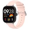 Per cinturino in pelle Xiaomi Mi Band 8 Pro con coda tonda e strato superiore (rosa)