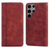Per Samsung Galaxy S24 Custodia per telefono in PU con vibrazione orizzontale magnetica ultra satinata per affari (marrone)