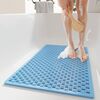 Tappetino antiscivolo per il bagno in TPE, per la doccia domestica, per il bagno, con ventosa anticaduta, dimensioni: 40x70 cm (blu)