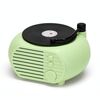Mini giradischi retrò Altoparlante Bluetooth wireless Scheda multifunzionale Altoparlante da tavolo (verde nero)