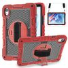 Per Huawei MatePad 11.5 2023 Custodia per tablet in silicone con contrasto per PC e rotazione a 360 gradi (rosso + nero)
