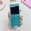 Per Samsung Galaxy Z Flip5 Custodia per telefono in TPU epossidico con paillettes glitterate (verde)