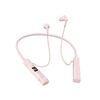 M226 Auricolare Bluetooth con display digitale sportivo cablato Pentatone da appendere al collo (rosa)