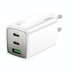 hoco N49 Glorious PD65W 2 x Type-C / USB-C, USB-A Caricabatterie rapido a tre porte, tipo di spina: spina UE (bianco)