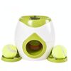 Macchina per premi per cibo per cani, addestramento per animali domestici, intelligente, automatico, con due palline (verde)