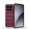 Per Xiaomi 15 5G Magic Shield TPU + Custodia in flanella per telefono (rosso vino)