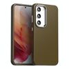 Per Samsung Galaxy S23+ 5G Custodia per telefono IMD in fibra di carbonio (marrone)