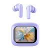 LX-10 Auricolare Bluetooth wireless in-ear con schermo touch a colori ANC+ENC e doppia riduzione del rumore (viola)