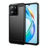 Custodia per telefono in TPU con texture spazzolata in fibra di carbonio per Honor X5b (nero)