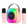 ONIKUMA L7 5W Karaoke Bluetooth Speaker con 2 microfoni (Rosa)