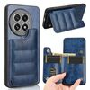 Per OnePlus 13 Custodia per telefono con motivo a mucca e carta da cucito (blu)