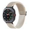 Per Samsung Galaxy Watch Ultra 47mm Cinturino in nylon intrecciato con motivo a onde (beige)