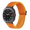 Per Samsung Galaxy Watch Ultra 47mm Cinturino in nylon intrecciato con motivo a onde (arancione)