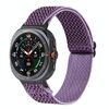 Per Samsung Galaxy Watch Ultra 47mm Cinturino in nylon intrecciato con motivo a onde (lilla)