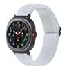 Per Samsung Galaxy Watch Ultra 47mm Cinturino in nylon intrecciato con motivo a onde (bianco)