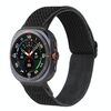 Per Samsung Galaxy Watch Ultra 47mm Cinturino in nylon intrecciato con motivo a onde (nero)