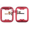 Per Apple Watch Series 7/8/9 45MM GPS in lega di alluminio con piastra per lunetta centrale e cavo flessibile per asse di rotazione della corona (rosso)