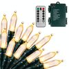 Stringa di luci natalizie con batteria impermeabile, stringa di luci a forma di cielo stellato, lunghezza: 5 m, 50 luci con telecomando (bianco caldo)