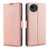 Per Sharp Aquos Wish4 Custodia per telefono in pelle con fibbia laterale ultra sottile e flip orizzontale (oro rosa)
