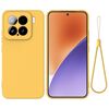 Per Xiaomi 15 Custodia per telefono antiurto in silicone liquido a tinta unita con copertura completa (giallo)