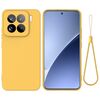 Per Xiaomi 15 Pro Custodia per telefono antiurto in silicone liquido a tinta unita con copertura completa (giallo)