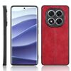 Per Redmi Note 14 Pro 5G Custodia per telefono con motivo a mucca e cuciture (rosso)