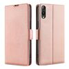 Per Rakuten Hand 5G Custodia per telefono in pelle con fibbia laterale ultrasottile e flip orizzontale (oro rosa)