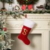 Forniture per decorazioni natalizie in velluto con alfabeto, fai da te, regalo, stile: S