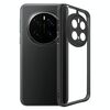 Honor Magic7 Pro Custodia per telefono in TPU satinato + PC trasparente (nero)