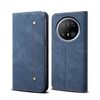 Per Huawei Mate 70 5G Custodia in pelle con texture denim (blu)