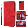 Per Google Pixel 9a Custodia in pelle con linee geometriche Skin Feel (rosso)