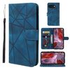 Per Google Pixel 9a Custodia in pelle con linee geometriche Skin Feel (blu)
