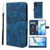 Per OnePlus Nord CE4 Custodia in pelle con linee geometriche Skin Feel (blu)