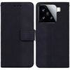 Per Xiaomi 15 Custodia per telefono in pelle con motivo geometrico in rilievo (nero)