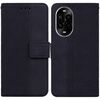 Per Huawei Nova 13 Pro Custodia per telefono in pelle con motivo geometrico in rilievo (nero)