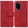 Per Huawei Nova 13 Pro Custodia in pelle con motivo geometrico in rilievo (rosso)