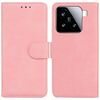 Per Xiaomi 15 Custodia in pelle Flip Skin Feel Pure Color (rosa)