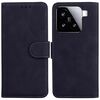 Per Xiaomi 15 Custodia in pelle Flip Skin Feel Pure Color (Nero)