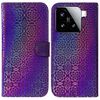 Per Xiaomi 15 Custodia per telefono in pelle con fibbia magnetica colorata (viola)