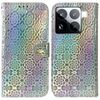Per Xiaomi 15 Pro Custodia per telefono in pelle con fibbia magnetica colorata (argento)