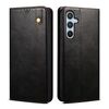 Per Samsung Galaxy A26 5G Custodia per telefono in pelle con texture Crazy Horse Oil Wax (nero)