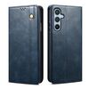 Per Samsung Galaxy A26 5G Custodia per telefono in pelle con texture Crazy Horse Oil Wax (blu)