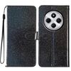 Per Redmi A4 5G Custodia per telefono in pelle con glitter (nero)