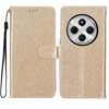 Per Redmi A4 5G Custodia per telefono in pelle con glitter (oro)