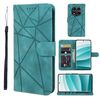 Per Redmi Note 14 Pro 5G Custodia in pelle con linee geometriche Skin Feel (verde)