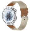Per Huawei Watch GT 5 41mm cinturino in nylon e pelle intrecciata ibrida (marrone chiaro)