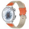 Per Huawei Watch GT 5 41mm Cinturino in Nylon e Pelle Ibrido Tessuto (Arancione Starlight)