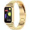 Per Redmi Band 3 Orologio con struttura in metallo, cinturino in acciaio inossidabile con tre perline integrate (oro)