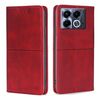 Per Infinix Note 40 5G Custodia magnetica in pelle con texture di mucca (rossa)